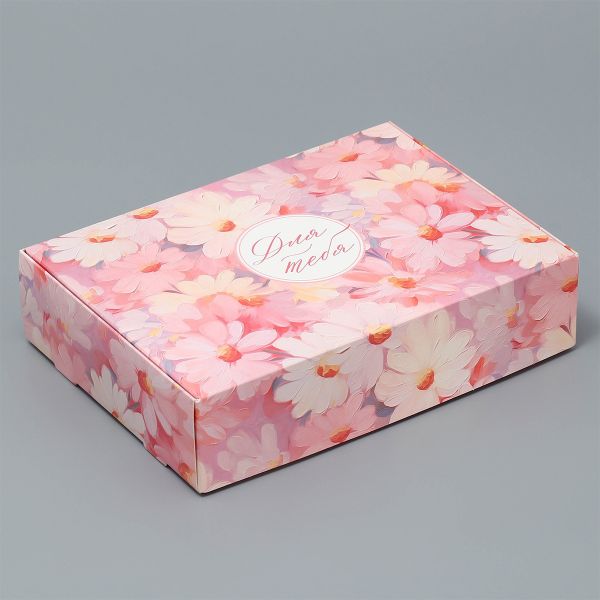 Коробка складная Ромашки, 21х15х5 см, 10071762