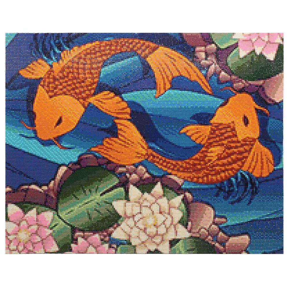 Алмазная (кристальная) мозаика Cristyle, Рыбки кои, 40х50см