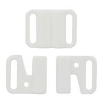 Застежки для купальника (бикини) пластик 12.0 мм, 100 шт, белый, Протос