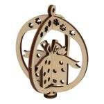 Подвеска объемная Новогодняя фанера ⌀6.38 смх7.48 см, Домик, Mr.Carving КЛ-13