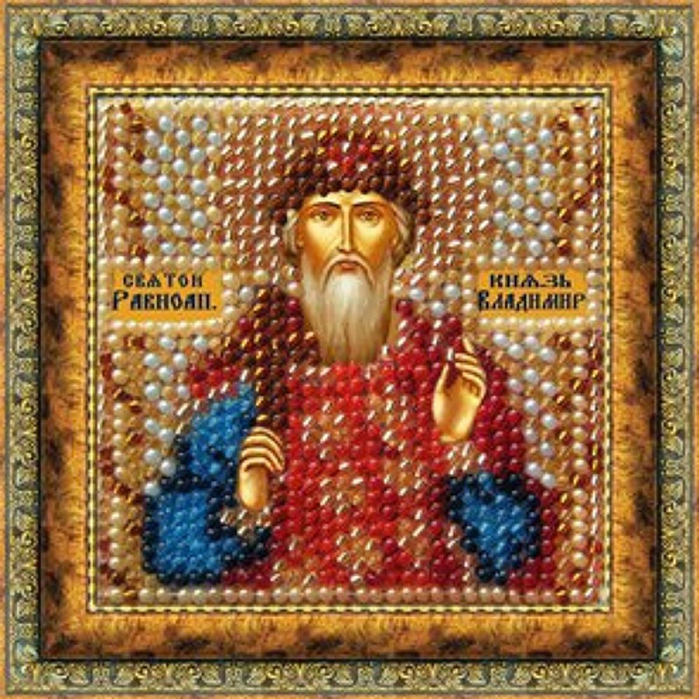 Вышивальная мозаика, Икона Св. Князь Владимир, 6.5х6.5 см