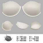 Бельевые чашечки для бюстгальтера Antynea PUSH-UP с уст., с наполн., (AC-50), разм.75, 02-пригл.белый, 1 пара