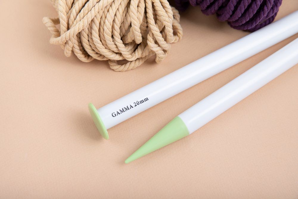 Спицы прямые большие пластик ⌀20.0 мм, 35 см, Gamma PKN2