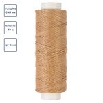 Нитки для кожи вощёные (полиэстер) 0.45х, 40 м, 1 катушка, 004 св. бежевый, LC-005 Промысел