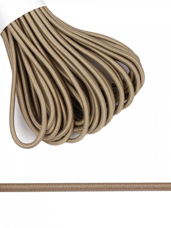 Резинка шляпная (шнур эластичный) ⌀3.0 мм / 10±0.5 метров, F308 бежевый