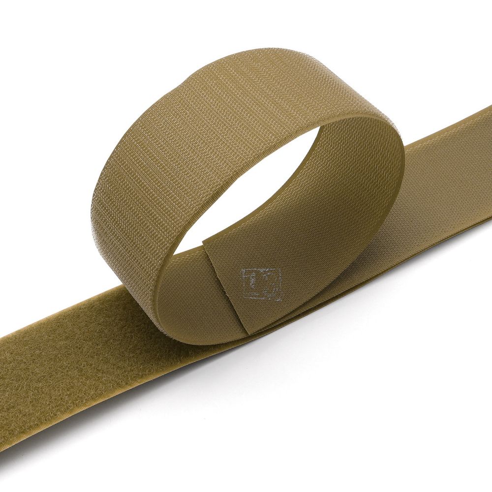 Лента контактная липучка (велкро) пришивная 50 мм / 25 метров, 631 хаки, С144 (С423, с424), ПАРА (крючок+петля), качество "C"