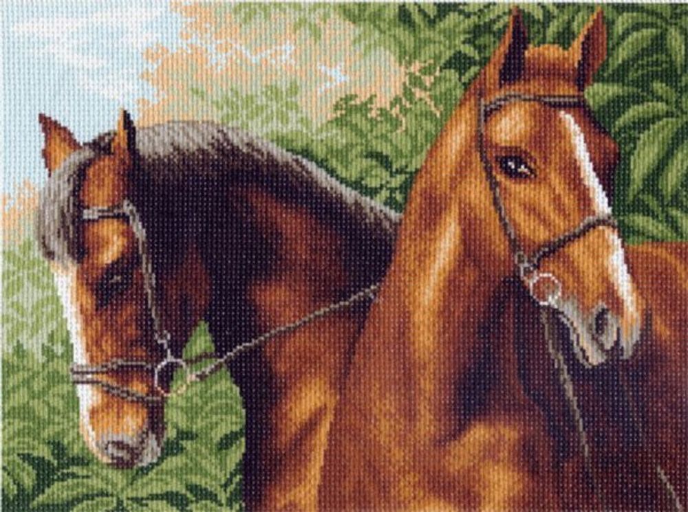 Рисунок на канве Матренин Посад 37х49 - 0608 Пара лошадей