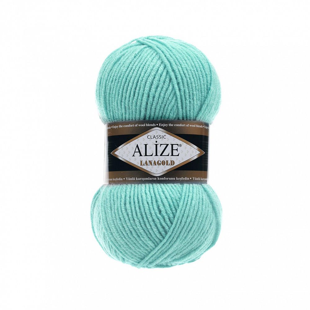 Пряжа Alize (Ализе) Lana Gold / уп.5 мот. по 100 г, 240м, 462 морская зелень