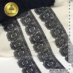 Кружево гипюр (плетёное) 45 мм, диз.2500 цв.B4815 т.синий уп.13.71м, Kruzhevo