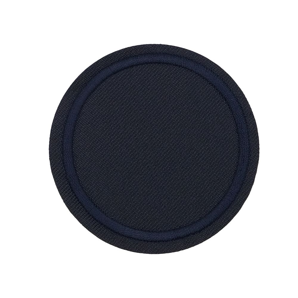 Термоаппликация круглая, джинс, d60 мм (синий (blue)), LA431, 4 шт