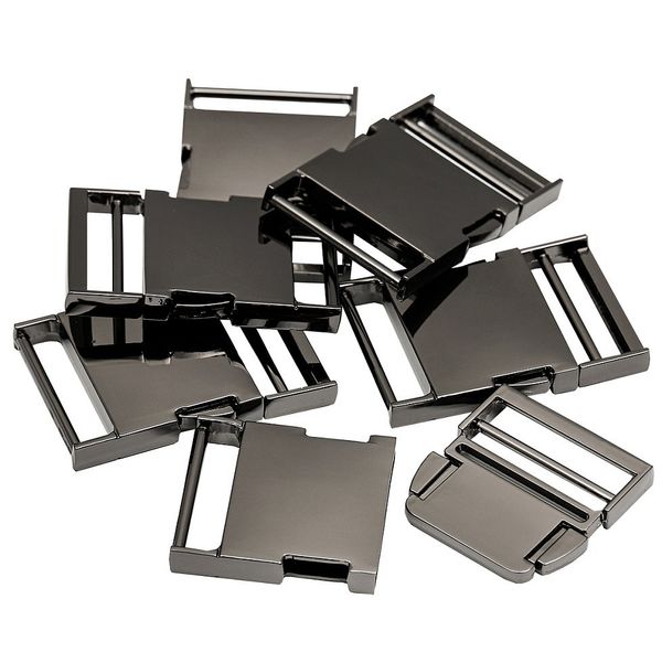 Фастекс (пряжка трезубец) металл 38 мм, 62x42 мм, чер.никель, 6 шт