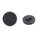 Пуговицы на ножке 28L (18мм), пластик (Black (черный матовый)), 72 шт, CN K-33