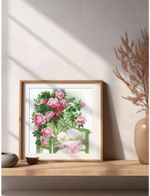 Набор для вышивания нитками Риолис, Розовый сон 30х30 см