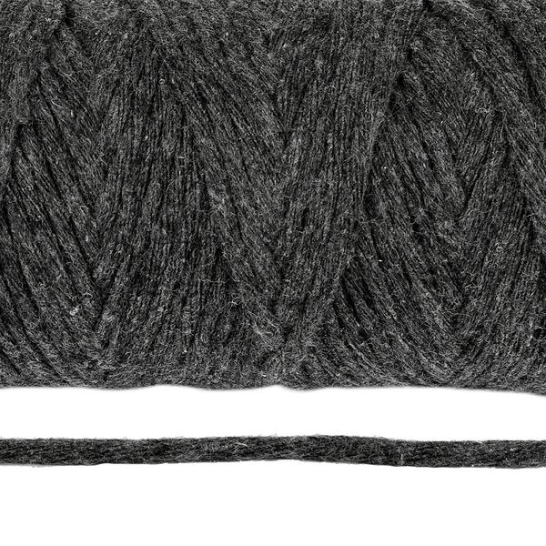 Шпагат крученый х/б ⌀4.0 мм, цв.2203 т.серый уп.100м