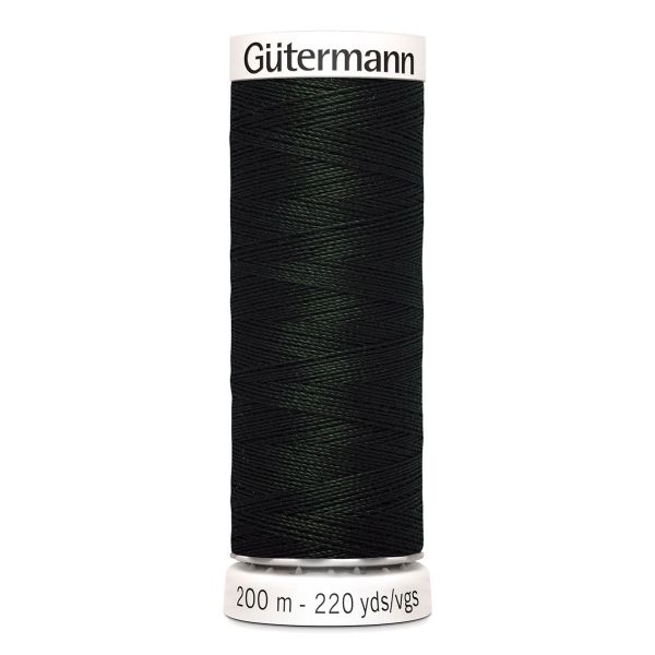 Нитки универсальные Gutermann Sew-all, 200м, 766 черно-зеленый, 5 катушек