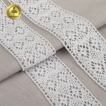 Кружево вязаное (тесьма) 40 мм / 10 метров, 5818 цв.02 белый, Kruzhevo