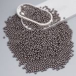 Бусины пластик под жемчуг ⌀8 мм, 500 г, цветные, круглые, A124 серый, Astra&Craft, LY-264