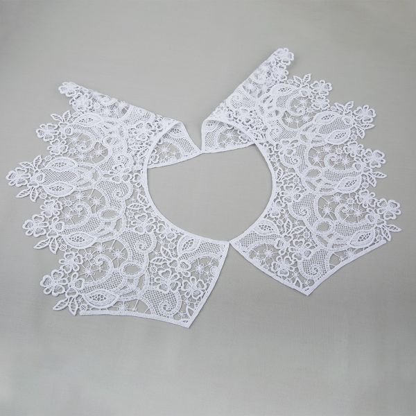 Пришивная кружевная вставка 270 мм, гипюр, 10 шт, Турция, белый, Gamma GIC-40-01