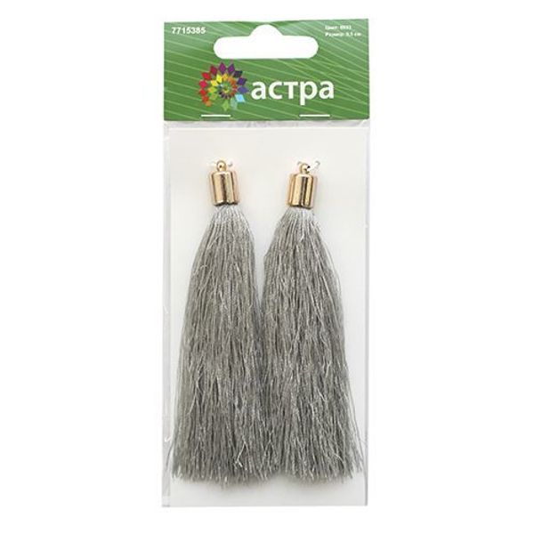 Декоративные кисти 9,5 см, 2 шт, Астра, 6933