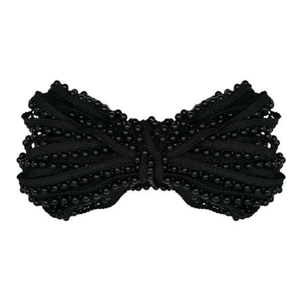 Кант декоративный с бусинами 11 мм / 9.14 метра, цв. черный, 3AR3078