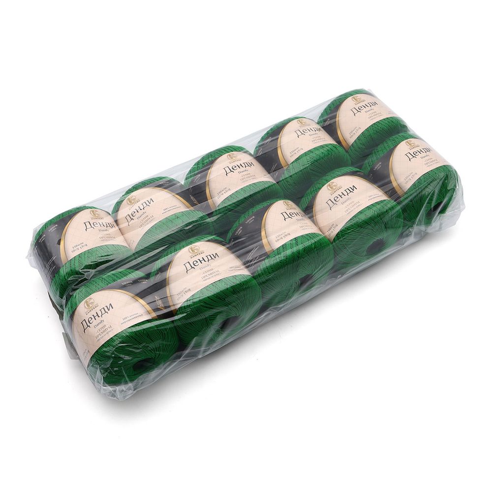 Пряжа Камтекс Денди / уп.10 мот. по 50 г, 330 м, 044 трава