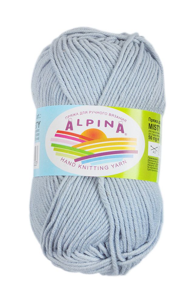 Пряжа Alpina Misty / уп.10 мот. по 50г, 105м, 04 бл.голубой