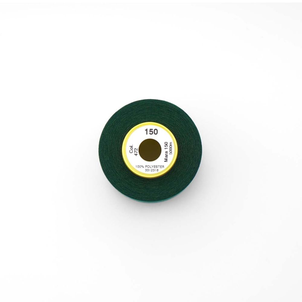Нитка особо тонкая Gutermann Mara №150 (150/2), 5000 м, 713961, цв. 472 т.бутылочный, 1 катушка