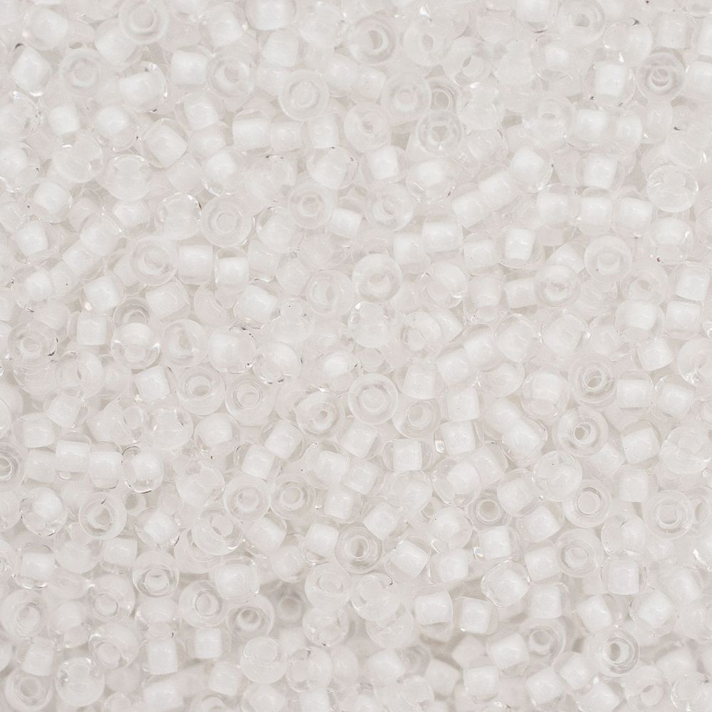 Бисер Preciosa прозрачный с цветным центром 10/0 (2.3 мм), круг.отв., 500гр, 331-19001-10/0-38302