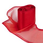 Лента капроновая (органза) для бантов 98-117.0 мм / 25±1 метров, красный, Gamma C 3504