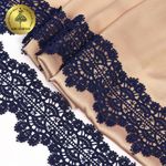 Кружево гипюр (плетёное) 70 мм / 13.71 метров, TBY.SUN.11, цв.F330 темно-синий