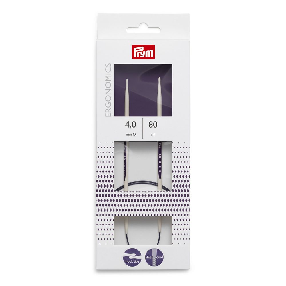 Спицы круговые Prym Ergonomics ⌀4,0 мм, 80 см