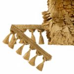 Бахрома отделочная 95.0 мм / 25 метров, с кистями, 112 золотистый, Gamma 2030