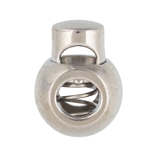 Фиксатор (зажим) для шнура металл 1 отв, ⌀5.2 мм, 12 шт, №04 никель, Micron GB 2008