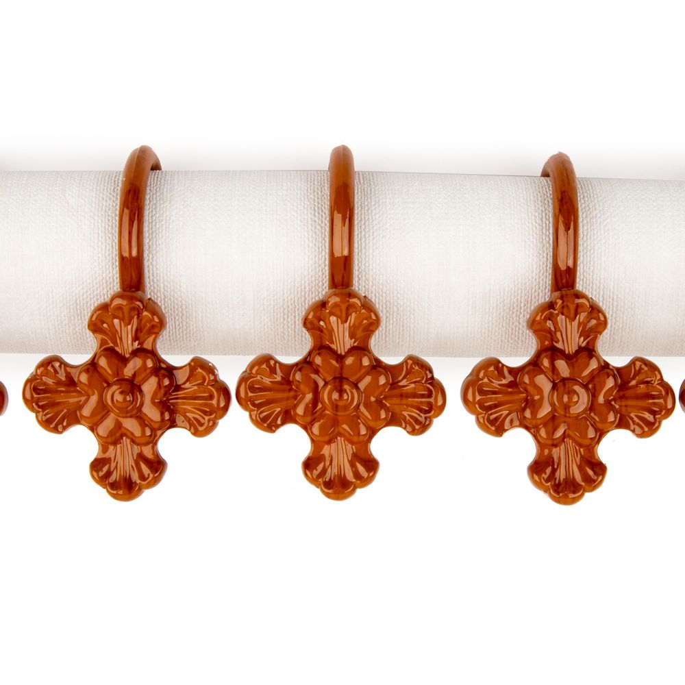 Крючки шторные для карниза навесные ⌀6 мм, 10 шт, 04 под дерево, Sofi H30