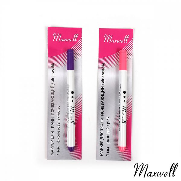 Маркер для ткани исчезающий 1 мм Maxwell AP10 розовый