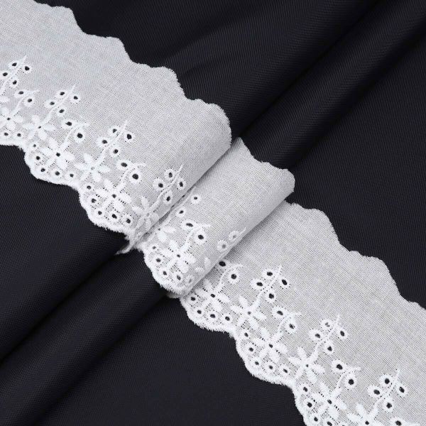 Кружево шитьё 58 мм / 13.72 м, 100% хлопок, неотбеленный