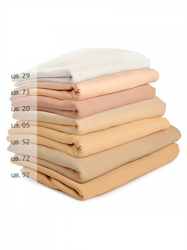 Ткань трикотажная 230 г/м², 185 см / 1 метр, 98% хлопок 2% эластан, арт.TBY.ZD8662, цв.05 бежевый