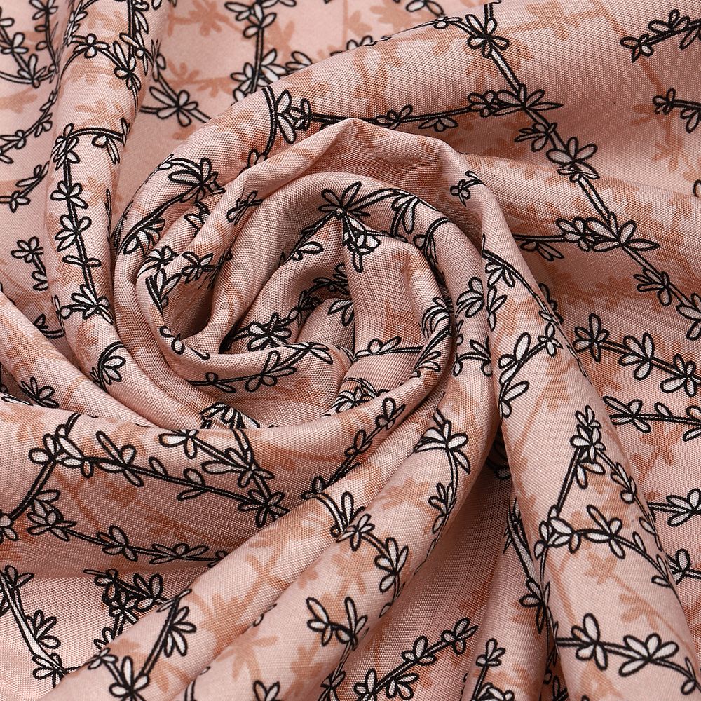 Штапель 90 г/м², 145 см / 2 метра, TBY.Vi.pr.E1326.01.2, цв.01 персиковый