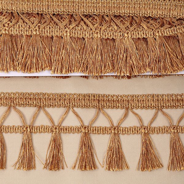 Бахрома отделочная 70.0 мм / 10 метров, с кисточками, 6154-0419 цв.6367, цв.коричневый