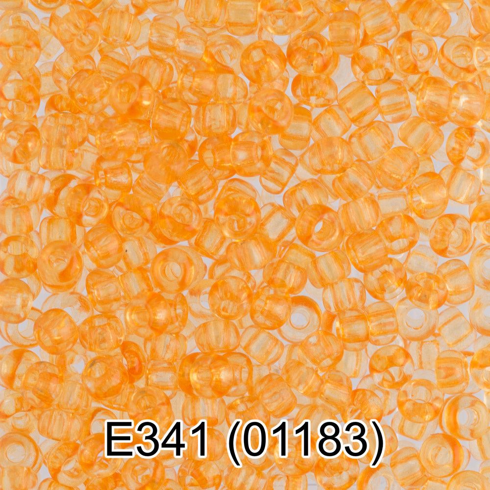 Бисер Gamma 10/0 (2.3 мм), 150 г (10х5 г), E341 св.оранжевый, 01183, круглый 5