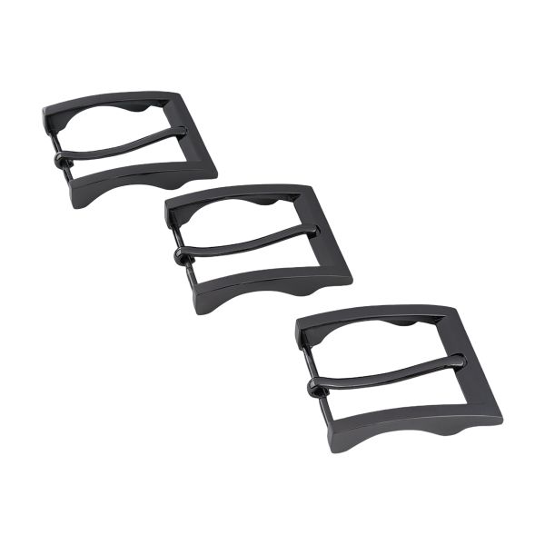 Пряжка ременная металл 35 мм (Nickel) MR99, 3 шт