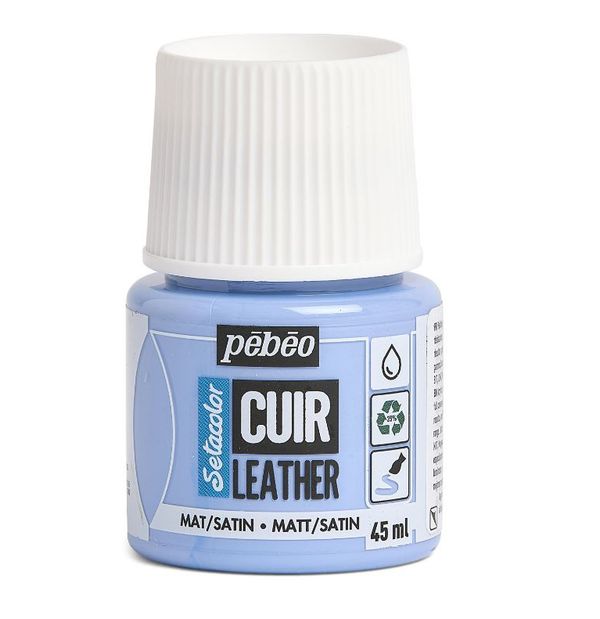 Краска по коже Setacolor 45 мл, 295610 Синий замороженный, Pebeo, 295610