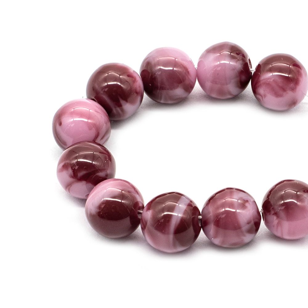 Бусины из смолы, имитация камня 11 мм, 10 шт в упак, св.чароит /TOS/