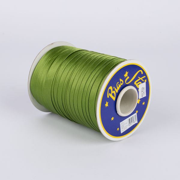 Косая бейка атласная 15 мм / 132±1 метра, В146 хаки, NGK-15P