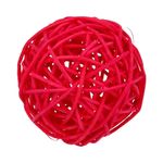 Шары декоративные из ротанга 7 см, 6 шт, №12 красный, Blumentag BRF-7