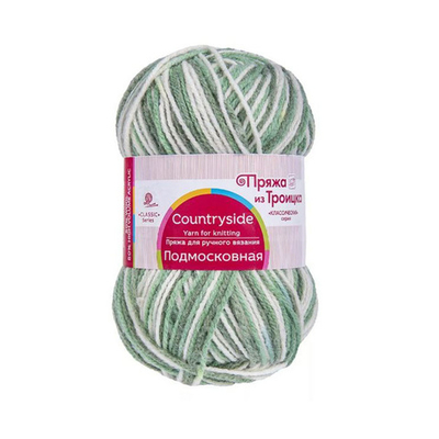 Пряжа Троицкая Подмосковная принт секционный / уп.10 мот. по 100 г, 250 м, 2603 секционный