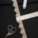 Кружево гипюр (плетёное) 30 мм / 13.7 метров, (интерьерное) бежевый, 3AR2339