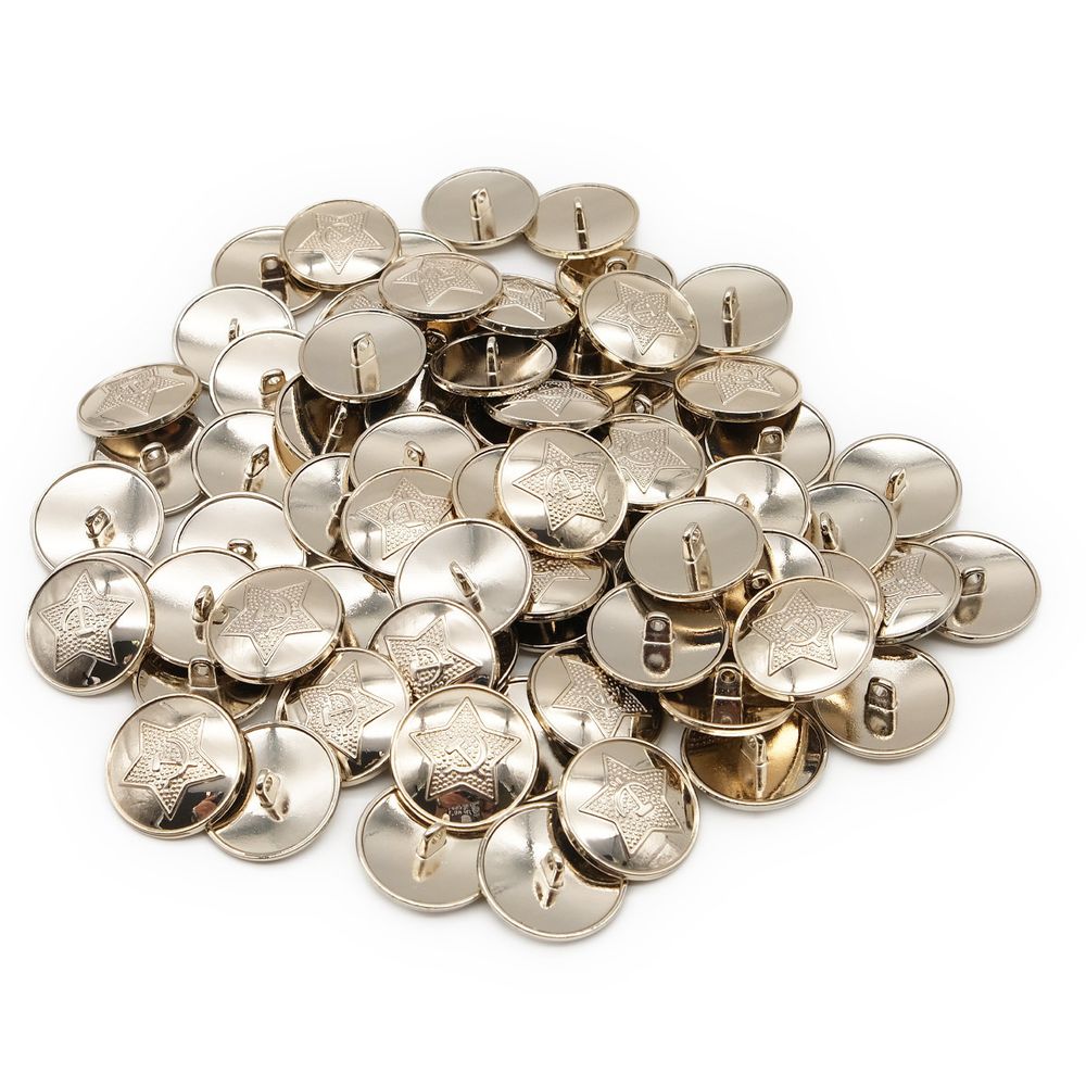 Пуговицы на ножке 40L, G, 72 шт