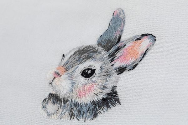 Набор для вышивания нитками Panna, Живая картина. Зайчонок, 11х9 см