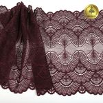 Кружево бельевое эластичное 195 мм / 3 м, 8034 цв.L076 сливовое вино, Kruzhevo